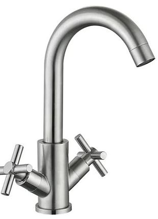 Смеситель для умывальника mixxus dve-001-c (нерж. сталь) (mi6086)