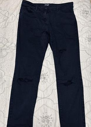 Джинси m&s sculpt & lift skinny чорні, рвані, uk 14 (m/l)