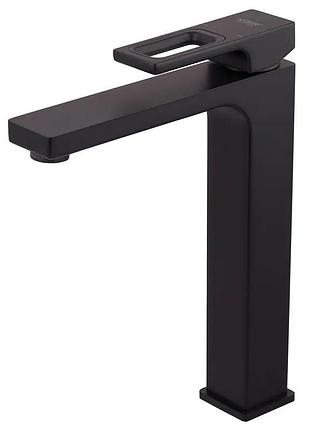 Смеситель для умывальника koer kb-11009-05 высокий (цвет черный) (kr3501)