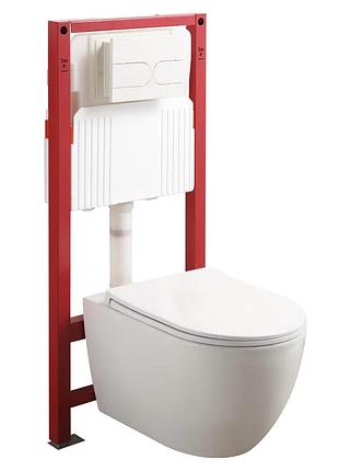 Комплект: mixxus premium ellipse-set-2101 унітаз система змиву tornado 3.0+ інсталяція koer kt-0404 + панель kt-0604-03 white