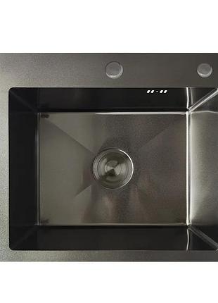 Мойка из нержавеющей стали mixxus mh5045 decor graphite (3.0/0.8) цвет графит (mi8310)