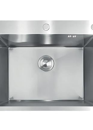 Мойка из нержавеющей стали mixxus mh6050 decor nano-silver (3.0/0.8) цвет нержавейка (mi7043)