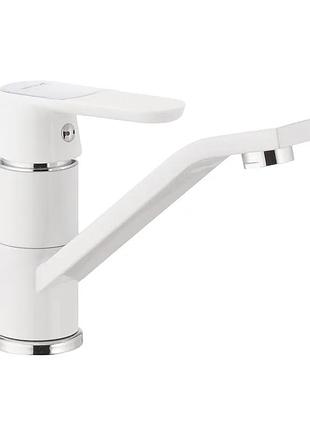 Смеситель для умывальника mixxus premium tiger 555 (вилив 15 см) белый (mi0574)