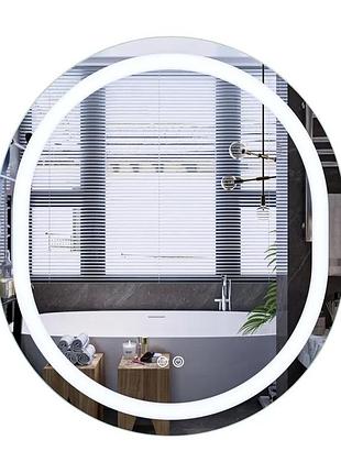 Зеркало mixxus premium ellipse mv05-80x70-reverse с led touch, anti-fog, диммером (3-6,5kk) (mp6643)