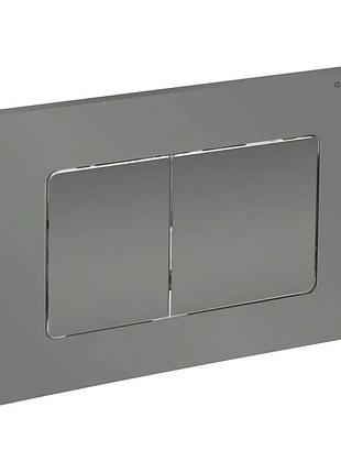 Панель смыва koer kt-0602-07 240x160x10mm пластиковая, кнопка квадратная (цвет графит) (kr5183)