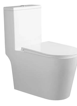 Унитаз моноблок напольный mixxus bevel-0406-t1 690х360х790mm, система смыва tornado 1.0 (mi6729)