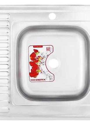 Мийка кухонна zerix z6060r-04-160e (satin) (zm0609)