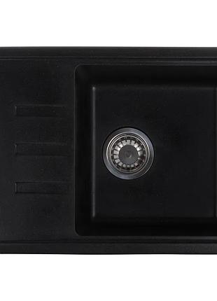 Мойка кухонная zerix zs-6243s-14 черный металлик (zx4578)