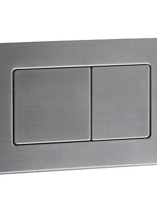 Панель смыва koer kt-0612-07 240x160x10mm из нержавеющей стали, кнопка квадр. (цвет графит) (kr6122)