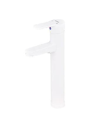 Смеситель для умывальника plamix raul-001-a high white (без подвода) (pm0655)