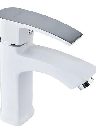 Смеситель для умывальника mixxus magnum 001 (nut) white-chrome (mi6201)