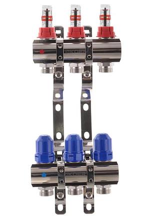 Коллекторный блок с расходомерами koer kr.1110-03 1"x3 ways (kr2640)
