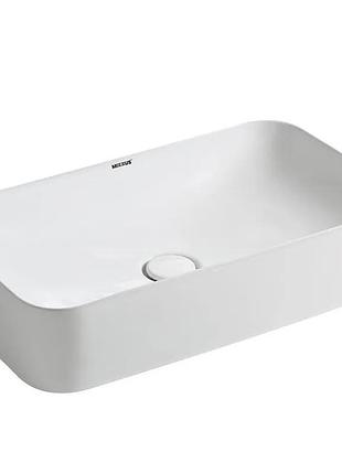 Раковина накладная mixxus premium quadro-0106 600х355х130mm (mp6523)