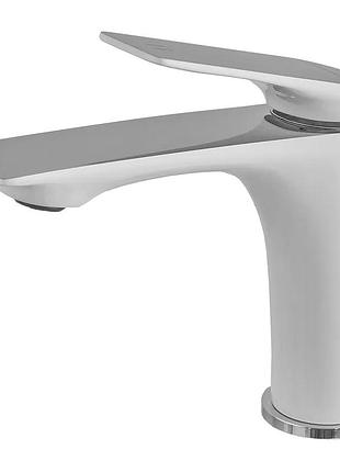 Смеситель для умывальника mixxus premium derby 001 (nut) white-chrome (mi6613)
