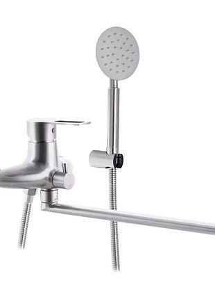 Смеситель для ванны с нерж. стали sus304 zerix hsb-006 (euro) (zx3160)
