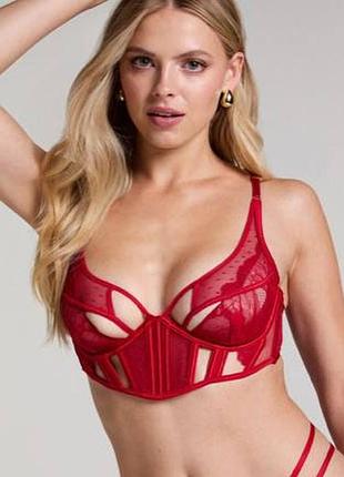 Арт.2292 бюстик на кісточках  червоний pc hunkemoller.