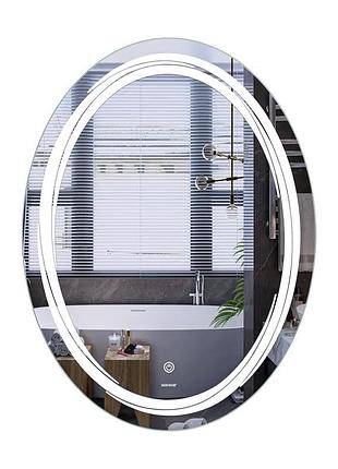 Зеркало mixxus premium wave mv04-60x80 с led touch, anti-fog, диммером (3-6,5kk) (mp6636)