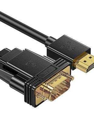 Кабель-адаптер hdmi-vga biaze hx60 1080p 1,8 м (черный)