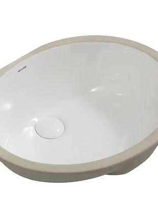 Раковина врезная под столешницу mixxus premium topper-1701 495х405х205mm с переливом (mp6568)