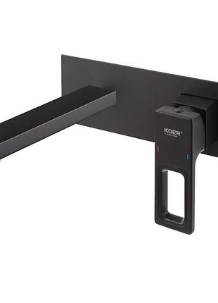 Смеситель для умывальника встроенный koer kb-16009-05 (цвет черный) (kr5980)