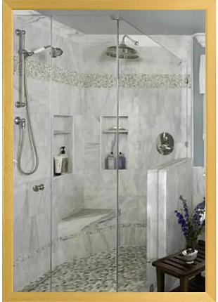 Зеркало настенное zerix fonte mrz09-70x85-reverse gold прямоугольное в золотой раме (zx5639)