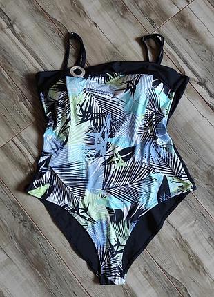 Суцільний купальник marine з тропічним принтом, розмір eu 52 / xxl (2xl)