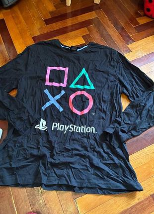 Чоловічий лонгслів playstation | чорна кофта з довгим рукавом плейстейшн | оригінал | розмір xl