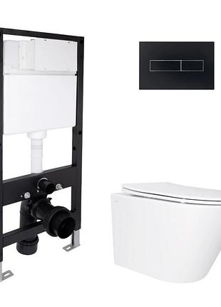 Готове рішення qtap для ванної кімнати: підвісний унітаз swan ultra quiet 520x360x320 + комплект інсталяції standard (лінійна