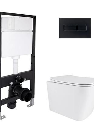 Готовое решение qtap для ванной комнаты: подвесной унитаз tern ultra quiet 490x365x325 + комплект инсталляции standard (линейная
