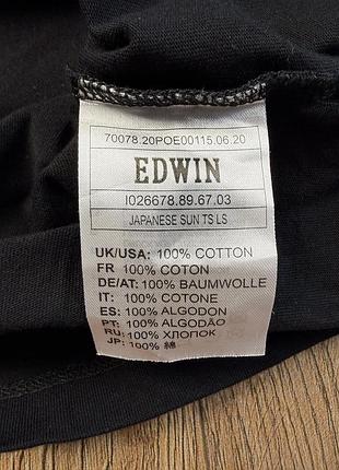 Лонгслів edwin japanese sun кофта чорна 5