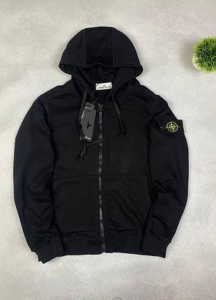Чоловіче худі stone island в чорному кольорі