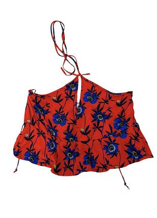 Красный топ с цветочным принтом h&amp;m