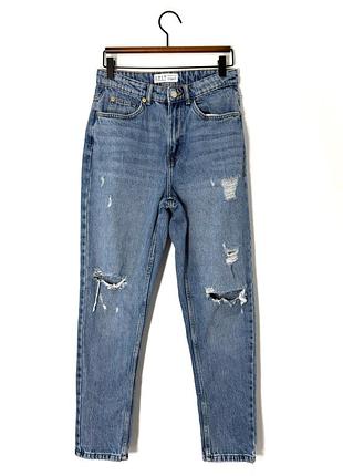 Джинси мом з потертостями denim co