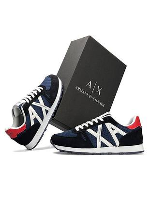 Чоловічі кросівки armani exchange black white navy