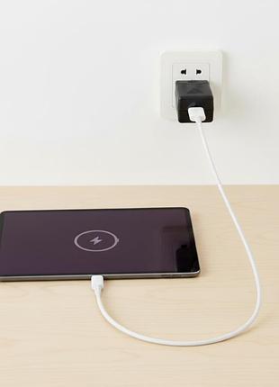 Компактний зарядний кабель budi m8j011m20 usb microusb 20 см білий для заряджання телефона