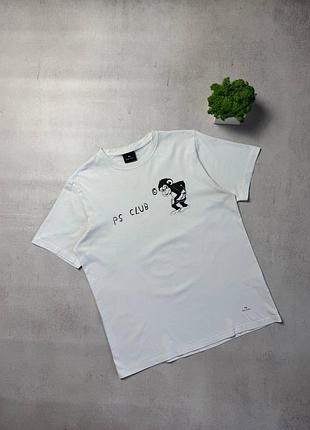 Футболка біла чоловіча paul smith big logo оригінал преміальна