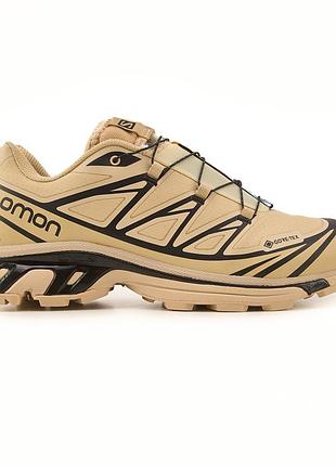 Чоловічі кросівки-бежеві salomon xt-6 gore-tex beige black х саломон 44
