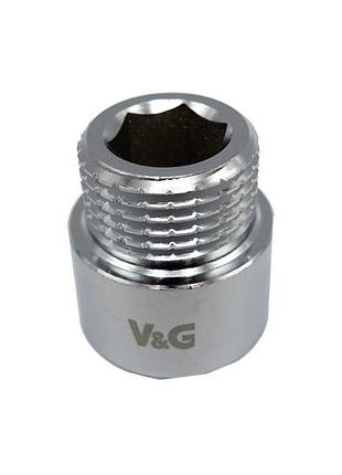 Подовжувач valogin 1" x 10 вз хромований vg-210125 1/60 шт