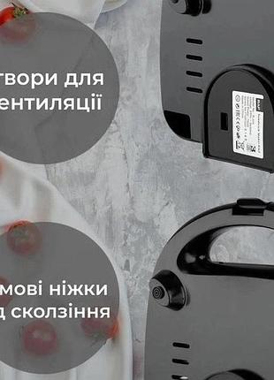 Контактный электрогриль 4в1 мощностью 2200 вт со сменными антипригарными панелями / мультимейкер для приготовления вафель и