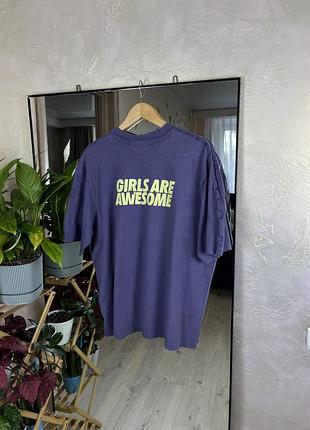Лавандова футболка adidas originals x girls are awesome з лампасами