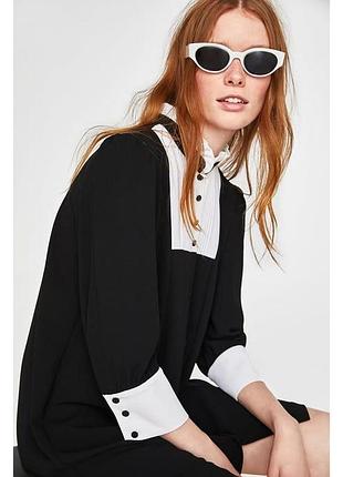 Жіноча коротка сукня контрастна zara m розмір
