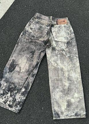 Чоловічі джинси acne studios широкого крою wide fit сірого кольору s