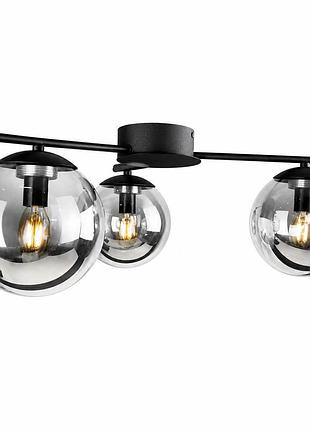 Люстра стельова shana 2490 е14 чорний/димчатий light set