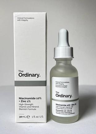 Сыворотка с ниацинамидом и цинком the ordinary - niacinamide 10% + zinc 1% 30ml