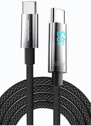 Кабель wuw-x214 type-c to type-c pd60w 1m black
