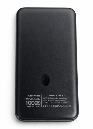Универсальный внешний аккумулятор повербанк 10000 mah с двумя портами для одновременной зарядки мобильных устройств