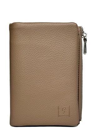 Гарної якості гаманець штучна шкіра бежевий арт.2106 beige saralyn (54)