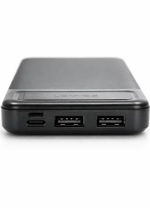 Компактный внешний аккумулятор повербанк 10000 mah в пластиковом корпусе с двумя выходами для зарядки гаджетов