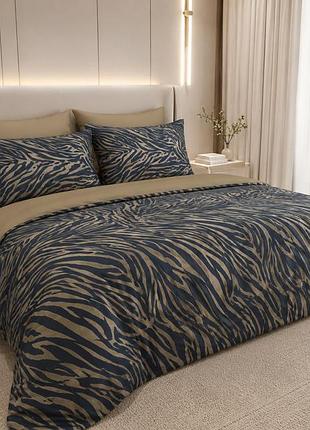 Летний комплект постельного белья kunmeng summer zebra blue с одеялом с охлаждающим эффектом, египетский хлопок