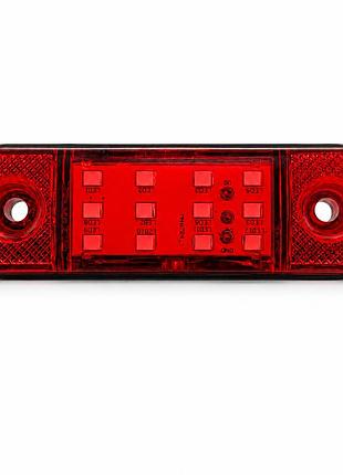 Габаритный led фонарь красный 12-24v с функцией стробоскоп (116*70*30 мм)